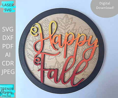 Fall mini Signs svg, Tiered Tray Glowforge laser cut svg SVG Trendy Designs Online 