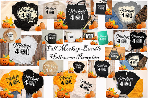 Fall Mockup Bundle, Halloween Mockup, Pumpkin, Thanksgiving day, Autumn design, Fall Mock Up Bundle, instant download Mock Up Photo ArtStudio 