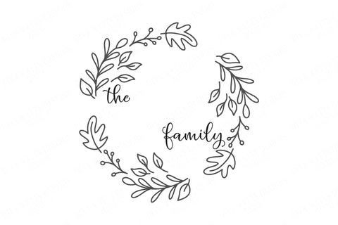 Fall Monogram Wreath | Customize With Your Monogram and Last Name | Cutting File and Printable | SVG DXF and More SVG Diva Watts Designs 