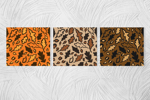 Fall Oak Leaves Leopard Print Tumbler Wrap Designs PNG Sublimation LaBelezoka 