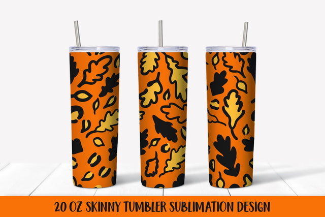 Fall Oak Leaves Tumbler Sublimation Wrap 20oz Sublimation LaBelezoka 