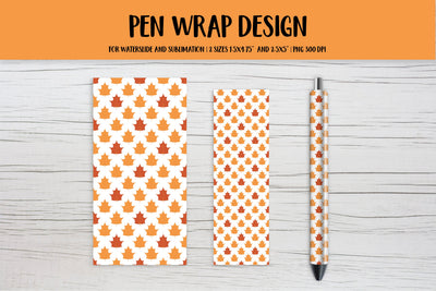 Fall Oak Leaves Wrap Sublimation or Waterslide Sublimation LaBelezoka 