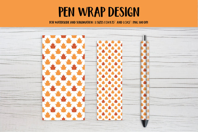 Fall Oak Leaves Wrap Sublimation or Waterslide Sublimation LaBelezoka 