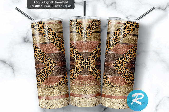 Fall Ombre Leopard 20 oz / 30 oz Tumbler PNG Sublimation Regulrcrative 