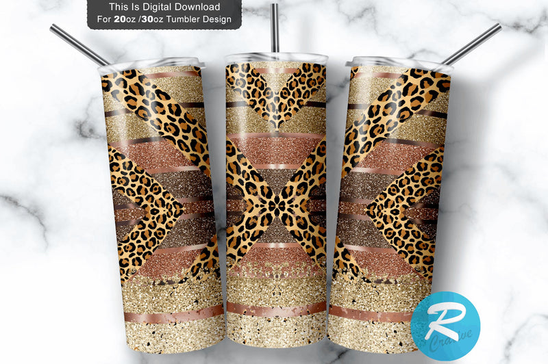 Fall Ombre Leopard 20 oz / 30 oz Tumbler PNG Sublimation Regulrcrative 