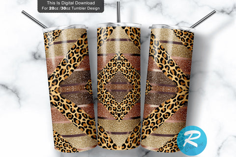 Fall Ombre Leopard 20 oz / 30 oz Tumbler PNG Sublimation Regulrcrative 
