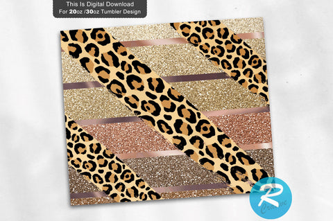 Fall Ombre Leopard 20 oz / 30 oz Tumbler PNG Sublimation Regulrcrative 