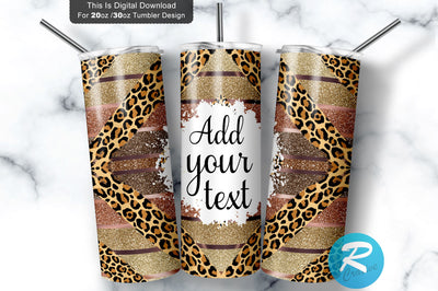 Fall Ombre Leopard 20 oz / 30 oz Tumbler PNG Sublimation Regulrcrative 