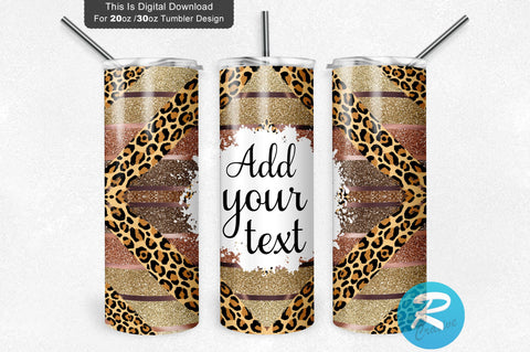 Fall Ombre Leopard 20 oz / 30 oz Tumbler PNG Sublimation Regulrcrative 