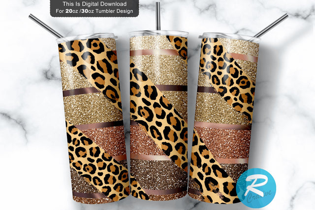 Fall Ombre Leopard 20 oz / 30 oz Tumbler PNG Sublimation Regulrcrative 