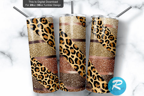 Fall Ombre Leopard 20 oz / 30 oz Tumbler PNG Sublimation Regulrcrative 