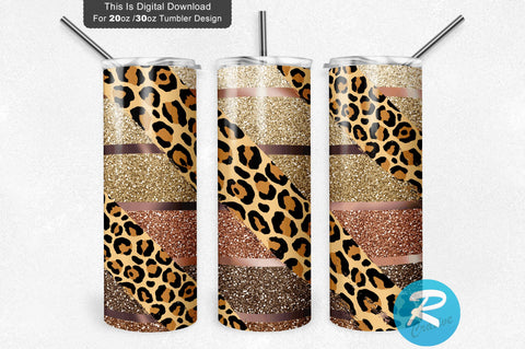 Fall Ombre Leopard 20 oz / 30 oz Tumbler PNG Sublimation Regulrcrative 