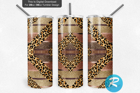 Fall Ombre Leopard 20 oz / 30 oz Tumbler PNG Sublimation Regulrcrative 