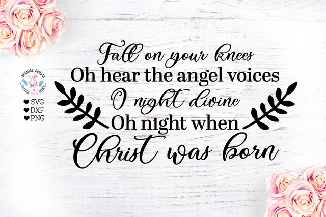 Fall on Your Knees Christ was born - Faith Christmas svg SVG Graphic House Design 