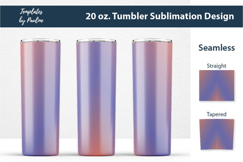 Fall Orange Purple Seamless Skinny Tumbler Sublimation Wrap PNG Sublimation Templates by Pauline 