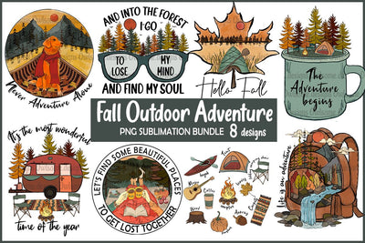 Fall Outdoor Adventure Sublimation Bundle. Sublimation LAM HOANG THUY 
