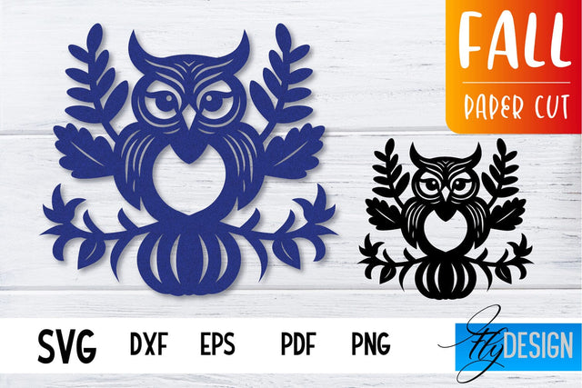 Fall Paper Cut SVG Design | Paper Cut Files SVG Fly Design 