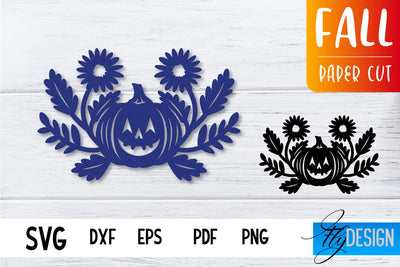 Fall Paper Cut SVG Design | Paper Cut Files SVG Fly Design 