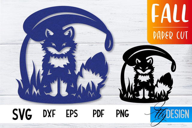 Fall Paper Cut SVG Design | Paper Cut Files SVG Fly Design 