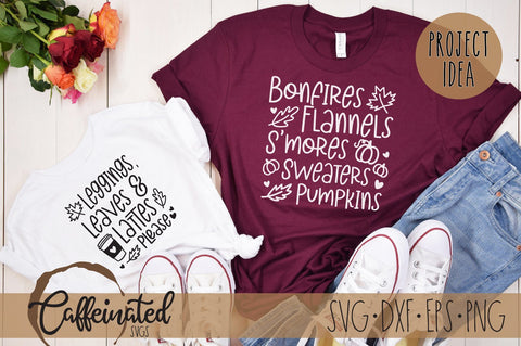 Fall Phrases SVG Bundle SVG Caffeinated SVGs 