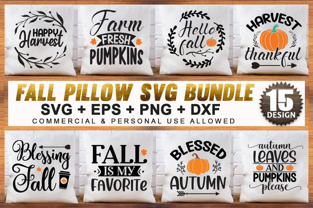 Fall Pillow SVG Bundle.fall bundle svg, farmhouse, fall svg, fall bundle svg, SVG Designangry 