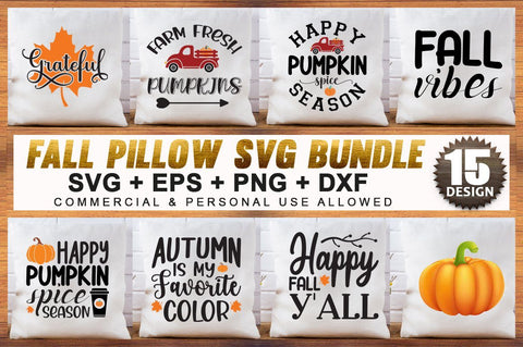 Fall Pillow SVG Bundle.fall bundle svg, farmhouse, fall svg, fall bundle svg, SVG Designangry 