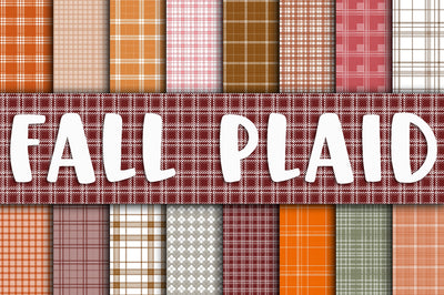 Fall Plaid Digital Paper Digital Pattern Old Market 