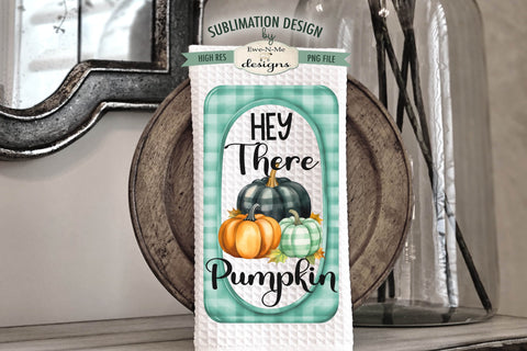 Fall Plaid Pumpkins Kitchen Towel Designs Sublimation Ewe-N-Me Designs 
