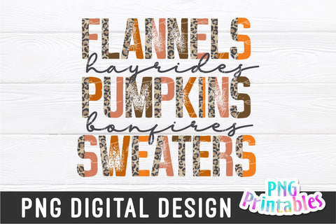 Fall png - Fall png - Print File - Fall Sublimation Design - Autumn png - Leopard Print png - Digital Download Sublimation Svg Cuttables 