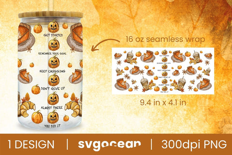 Fall Png | PNG | 16 Oz Libbey Glass Sublimation SvgOcean 