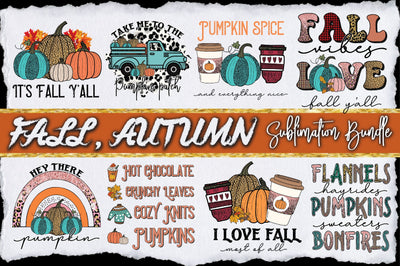 Fall PNG Sublimation Bundle Sublimation Jagonath Roy 