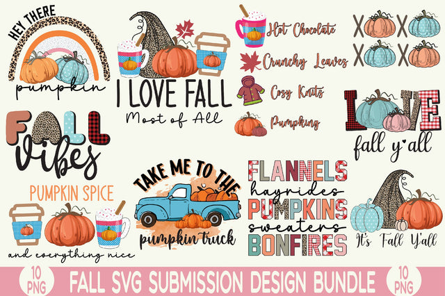 Fall PNG Sublimation Bundle Sublimation SVGista 