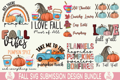 Fall PNG Sublimation Bundle Sublimation SVGista 