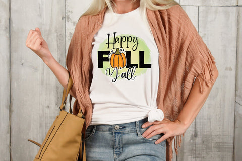 Fall PNG Sublimation Design | Happy Fall Y'all Sublimation CraftLabSVG 