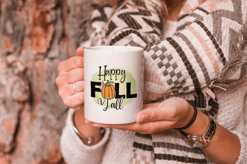 Fall PNG Sublimation Design | Happy Fall Y'all Sublimation CraftLabSVG 