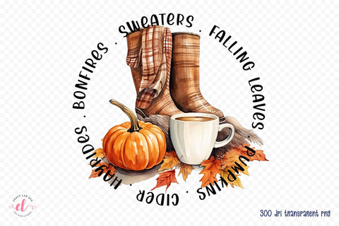 Fall PNG Sublimation Design Sublimation CraftLabSVG 