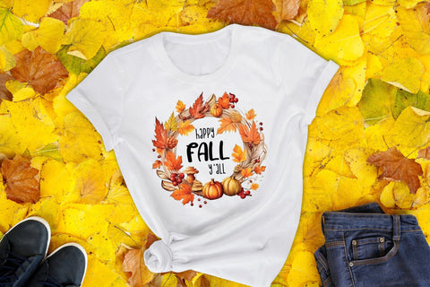 Fall PNG Sublimation | Happy Fall Y'all Sublimation CraftLabSVG 