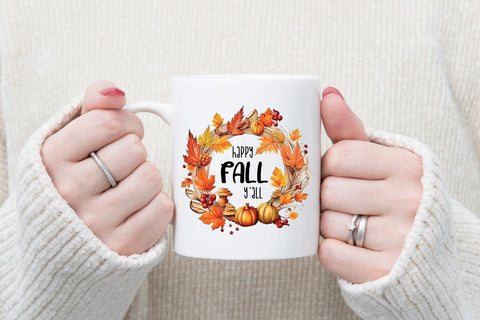 Fall PNG Sublimation | Happy Fall Y'all Sublimation CraftLabSVG 