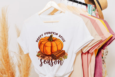 Fall PNG Sublimation, Happy Pumpkin Spice Season Sublimation CraftLabSVG 