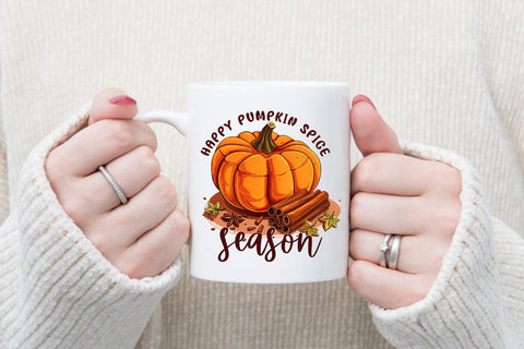 Fall PNG Sublimation, Happy Pumpkin Spice Season Sublimation CraftLabSVG 
