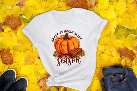 Fall PNG Sublimation, Happy Pumpkin Spice Season Sublimation CraftLabSVG 