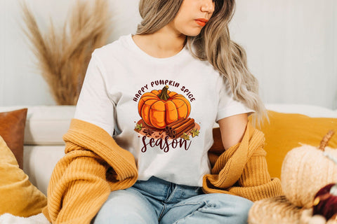 Fall PNG Sublimation, Happy Pumpkin Spice Season Sublimation CraftLabSVG 