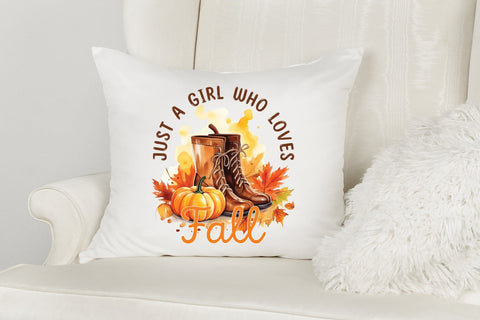 Fall PNG Sublimation | Just a Girl Who Loves Fall Sublimation CraftLabSVG 