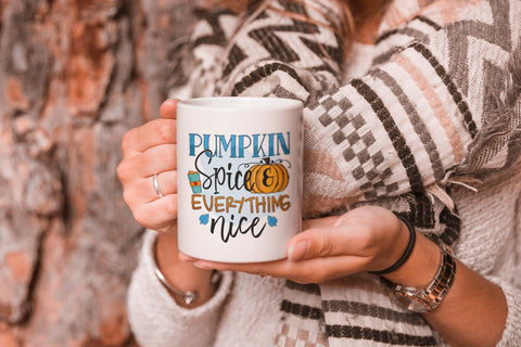 Fall PNG Sublimation | Pumpkin Spice & Everything Nice Sublimation CraftLabSVG 
