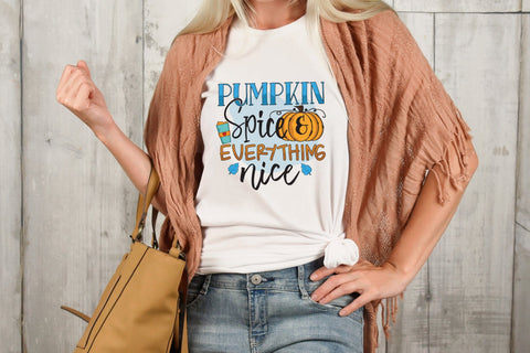 Fall PNG Sublimation | Pumpkin Spice & Everything Nice Sublimation CraftLabSVG 