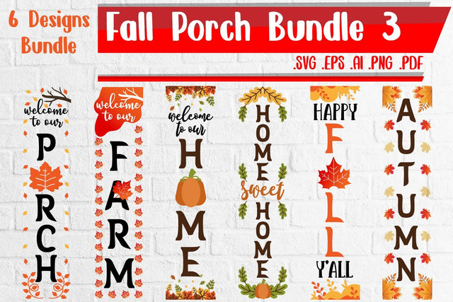 Fall Porch Sign 3 Svg Bundle SVG zafrans studio 