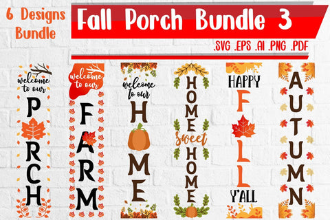 Fall Porch Sign 3 Svg Bundle SVG zafrans studio 