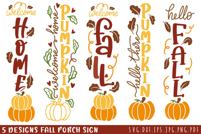 Fall Porch Sign Bundle SVG Cut File SVG dapiyupi store 