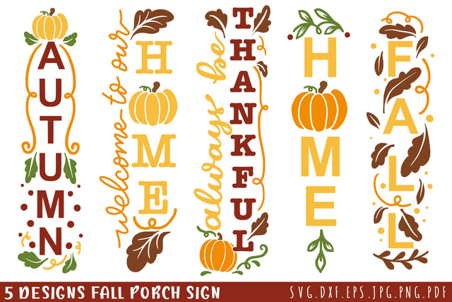 Fall Porch Sign Bundle SVG Cut File SVG dapiyupi store 