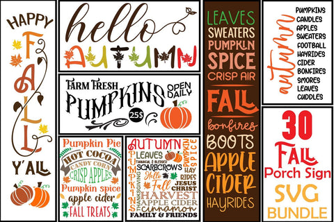 Fall porch Sign Quotes Bundle svg, fall porch sign, fall svg SVG Paper Switch 